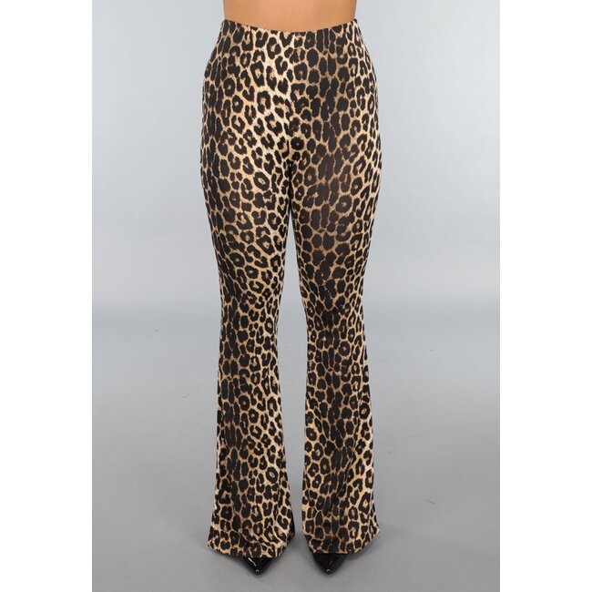 Hochtaillierte Leggings mit Leopardenmuster