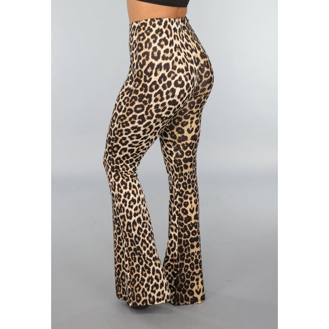 Hochtaillierte Leggings mit Leopardenmuster