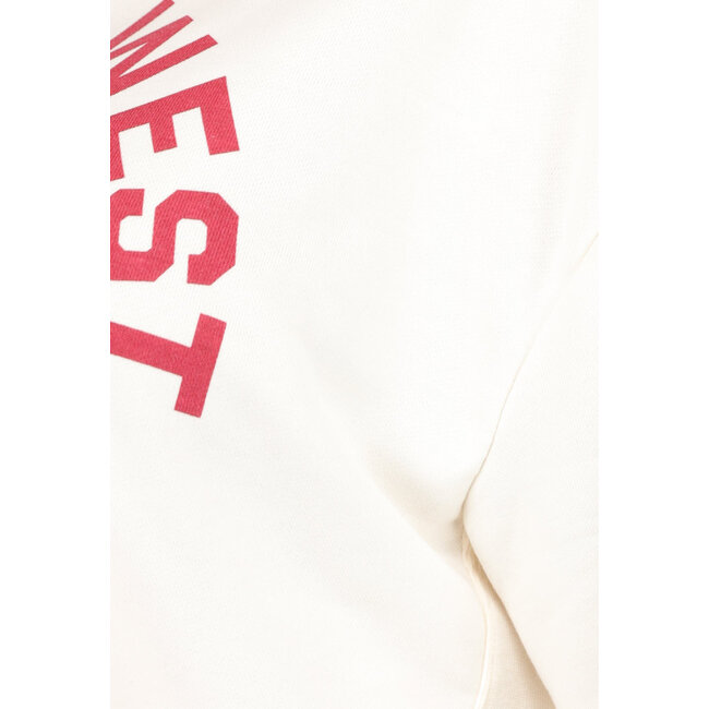 Übergroßes Cropped T-Shirt mit rotem Text