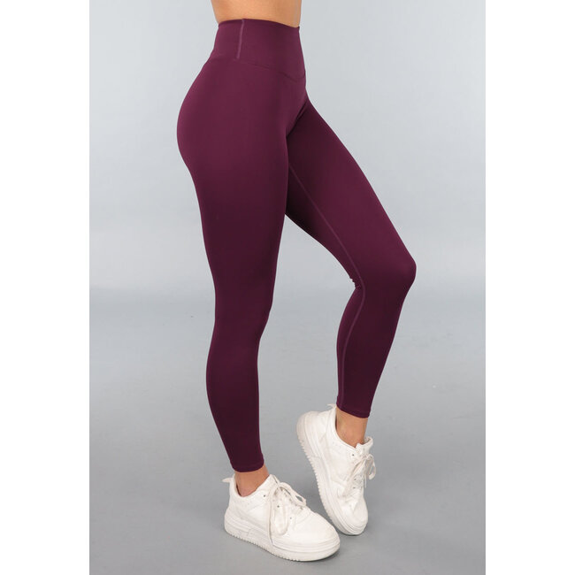 Aubergine Gymnastik-Leggings mit Scrunch