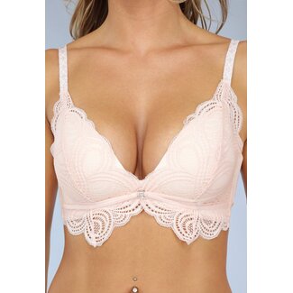 Hellrosa Spitzen-Bralette
