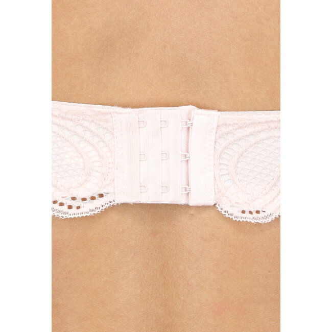 Hellrosa Spitzen-Bralette mit Strassstein