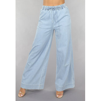 Weit geschnittene Jogger-Jeans mit elastischem Bund