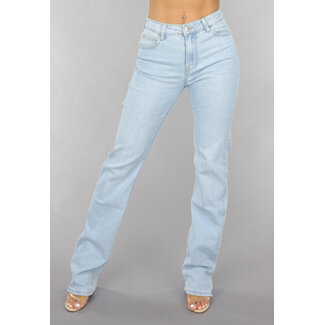 Redial Jeans Hellblaue Tall Mid Waist Straight Leg Jeans
