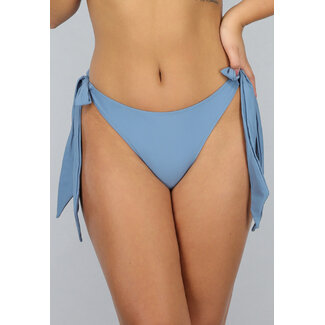 Verstellbares aschblaues Bikini-Unterteil mit Schleifen