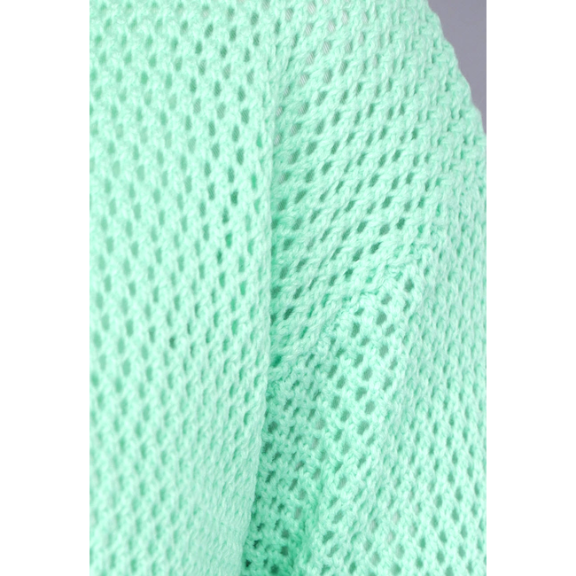 Mintgrüner Strickcardigan in Übergröße mit Knöpfen und Taschen