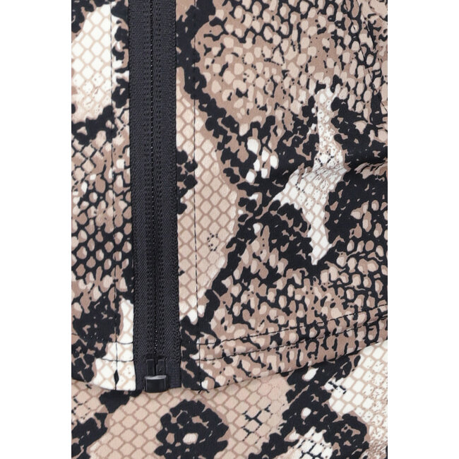 Snake Print Stretch Set mit Weste und ausgestellter Hose