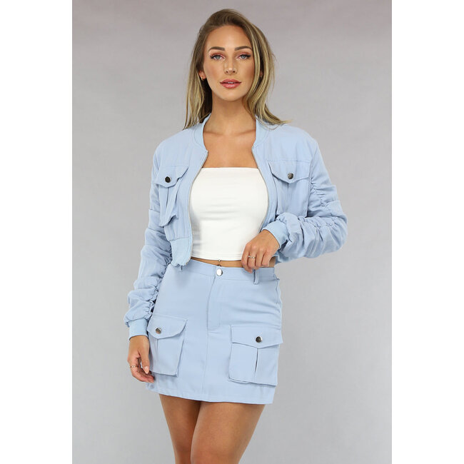 Baby Blue Co Ord Set mit Skort
