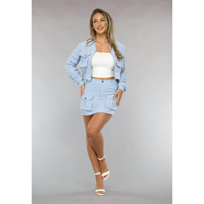 Baby Blue Co Ord Set mit Skort
