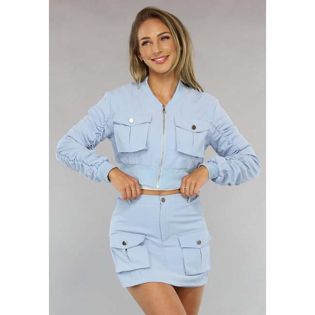Baby Blue Co Ord Set mit Skort