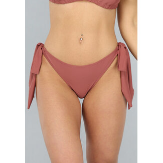 Braunes Bikini-Unterteil mit Fliege
