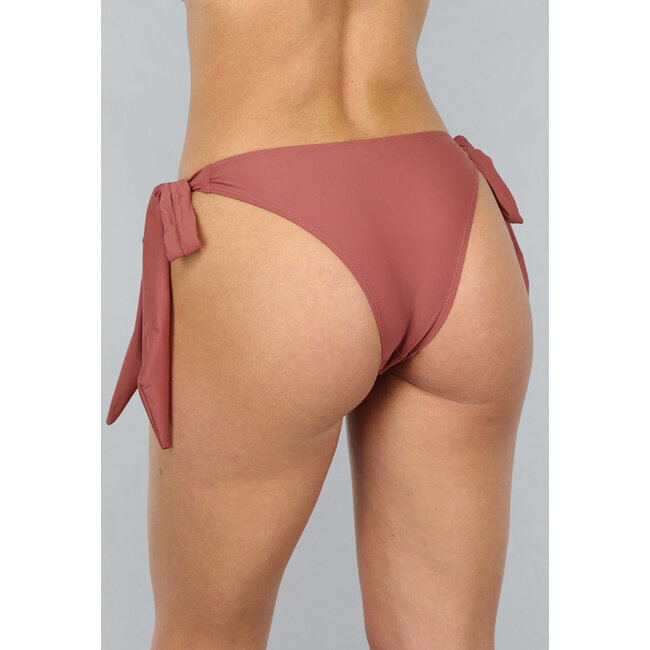 Braunes Bikini-Unterteil mit Fliege