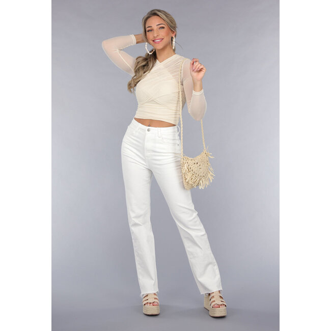 Bohemian Beige Strohtasche mit geflochtenem Schulterriemen