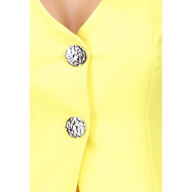Gilet Co Ord Set mit Hose in Gelb