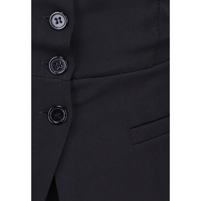 Blazeranzug mit trägerlosem Oberteil und Hose in Schwarz