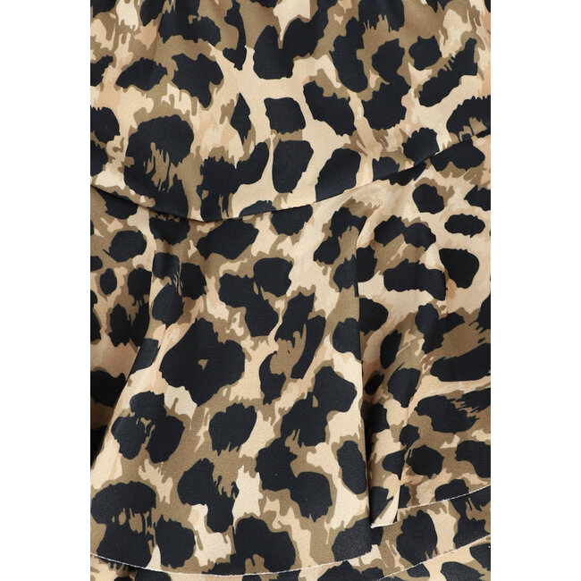 Plissee-Skort mit Panther-Print