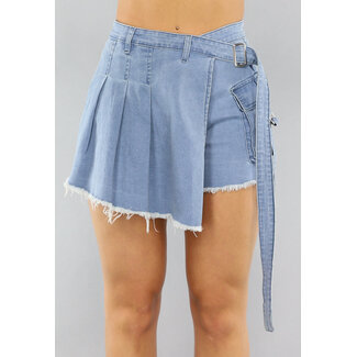 Denim Stretch Cargo Wickel-Skort