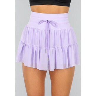 Lila Mesh Skort mit Innenslip