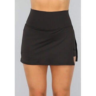Schwarzer Tennisskort mit Cropped Trousers