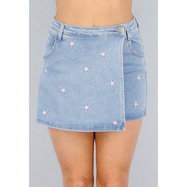 Denim Stretch Star Skort