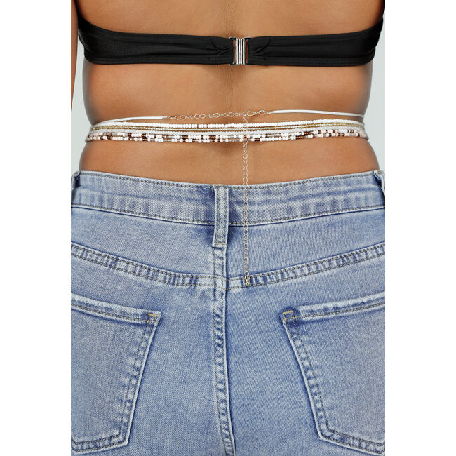Belly Chain Set mit Perlen und Seestern Anhängern