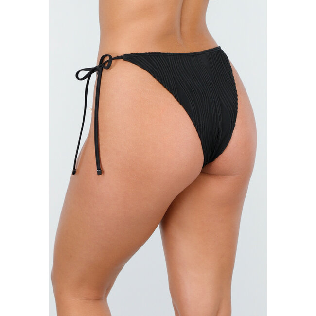 Schwarzes gepolstertes Bikini-Set mit Muscheln