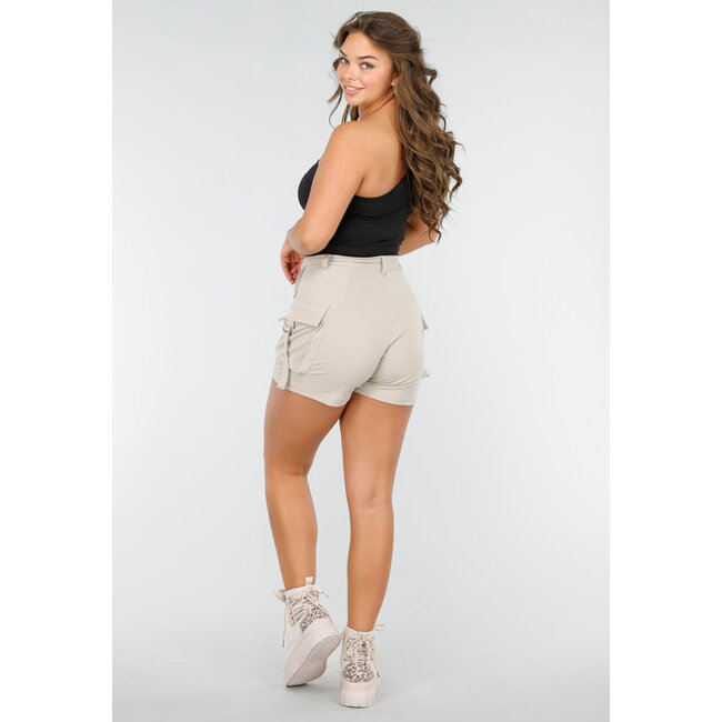 Beige Leopard Wildleder Bikerbooks mit Zierschnürung und Reißverschluss