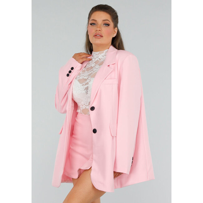 Übergroßer hellrosa Blazer