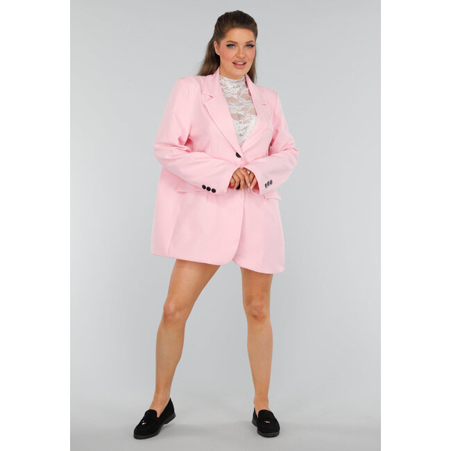 Übergroßer hellrosa Blazer