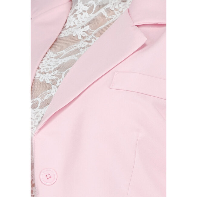 Puderrosa Cropped Blazer