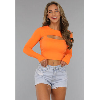 Leuchtend orangefarbener Bolero