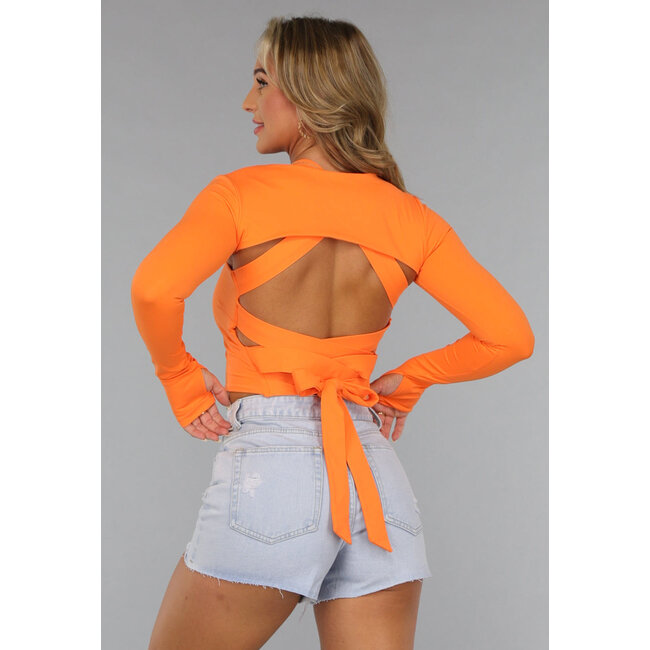 Leuchtend orangefarbener Bolero