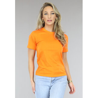 Orangefarbenes Basic-T-Shirt