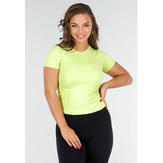 Grünes kurzärmeliges Sport-Top