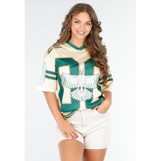 Übergroßes Baseball-Trikot mit Vogelaufdruck