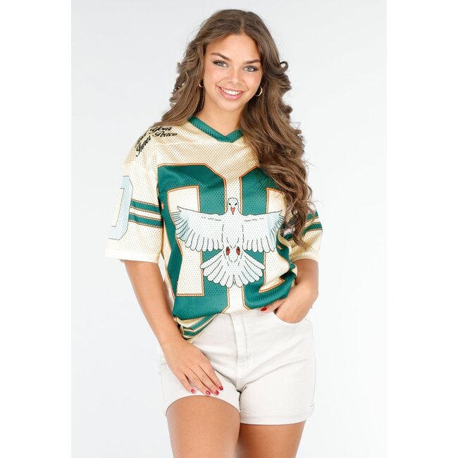 Übergroßes Baseball-Trikot mit Vogelaufdruck