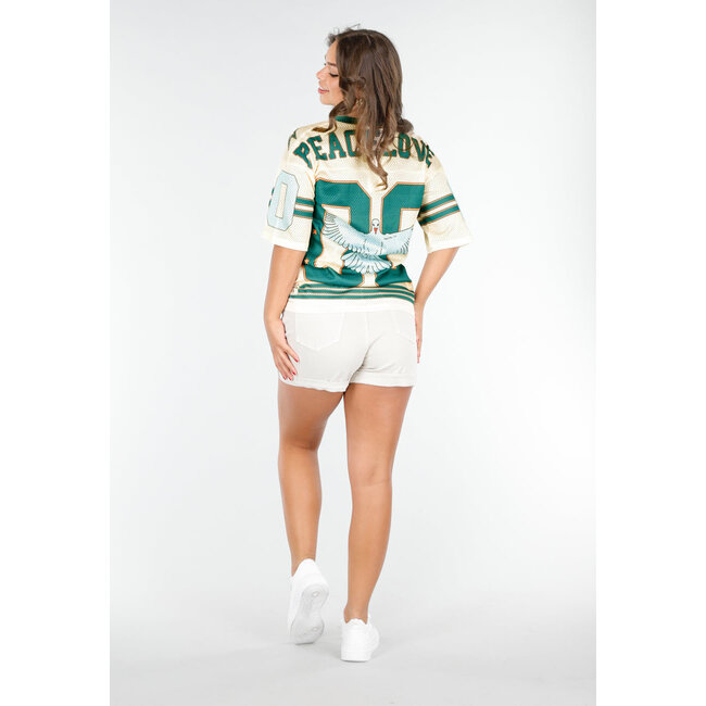 Übergroßes Baseball-Trikot mit Vogelaufdruck