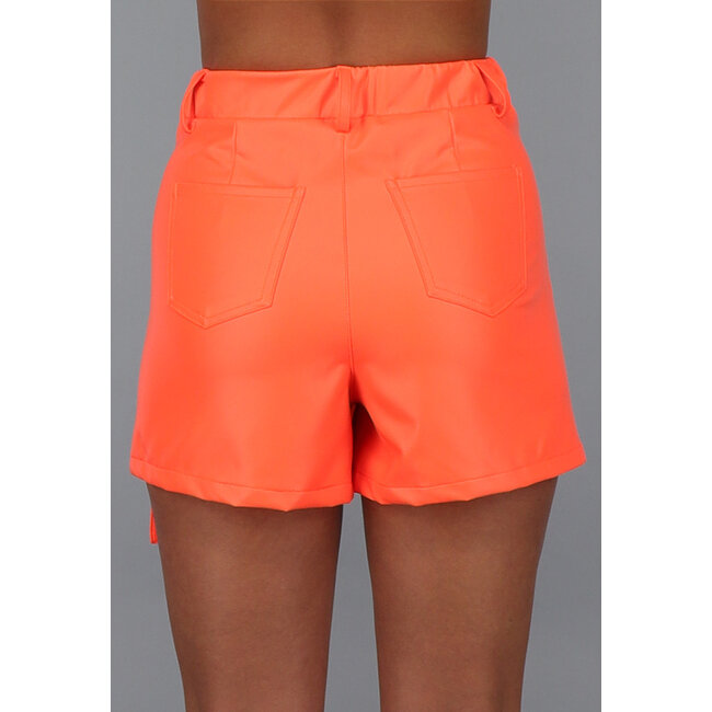 Neonorangefarbener Skort mit Cargo-Taschen