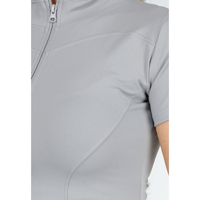Hellgraues Sportset mit Cargotaschen und Scrunch