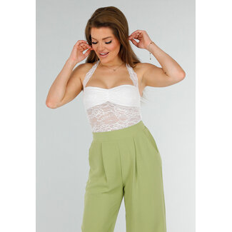 Weißes Stretch-Träger-Top mit Stretch