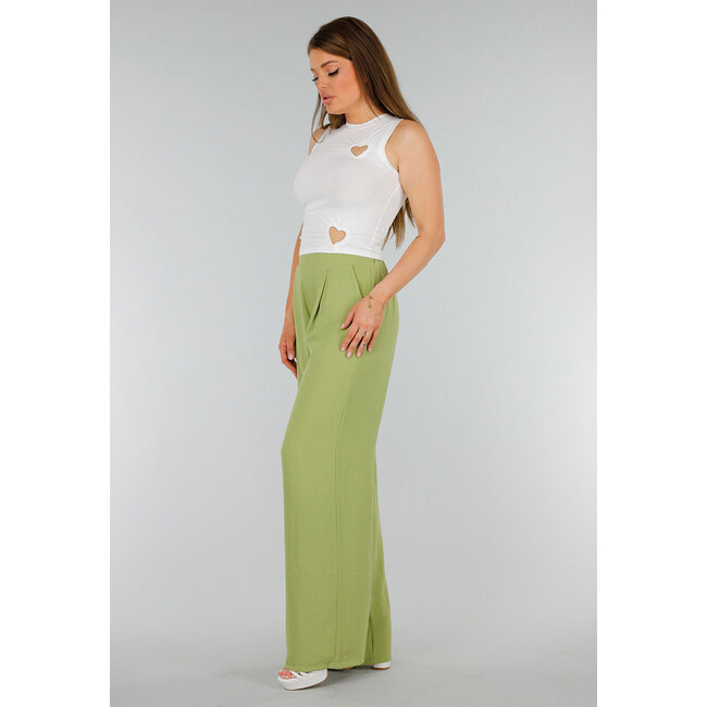 Weißes ärmelloses Stretch-Cropped-Top mit Herzausschnitten