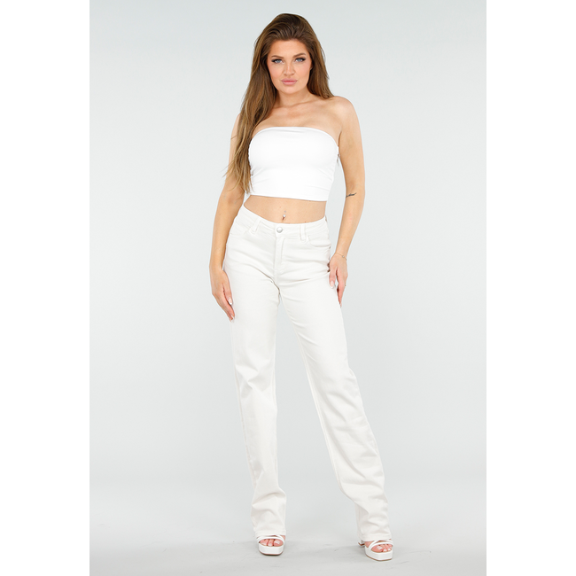 Off-white Jeans-Hose in Tall Fit mit Stretch, geradem Bein und mittlerer Taille