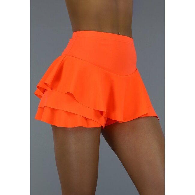 Plissierter Skort in Neonorange