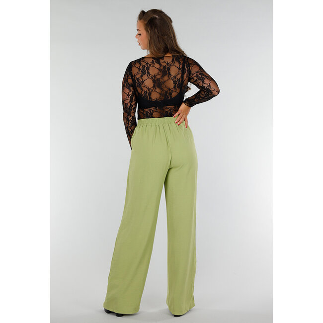 Schwarzes Spitzentop aus Stretch-Stoff mit langen Ärmeln und floralem Einsatz