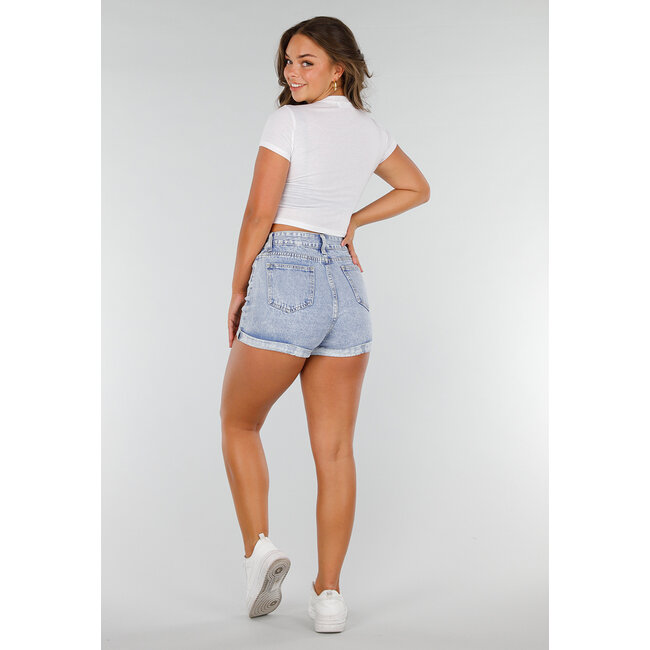 Weißes Croptop mit schwarzem Korsettdruck und Spitzendetails