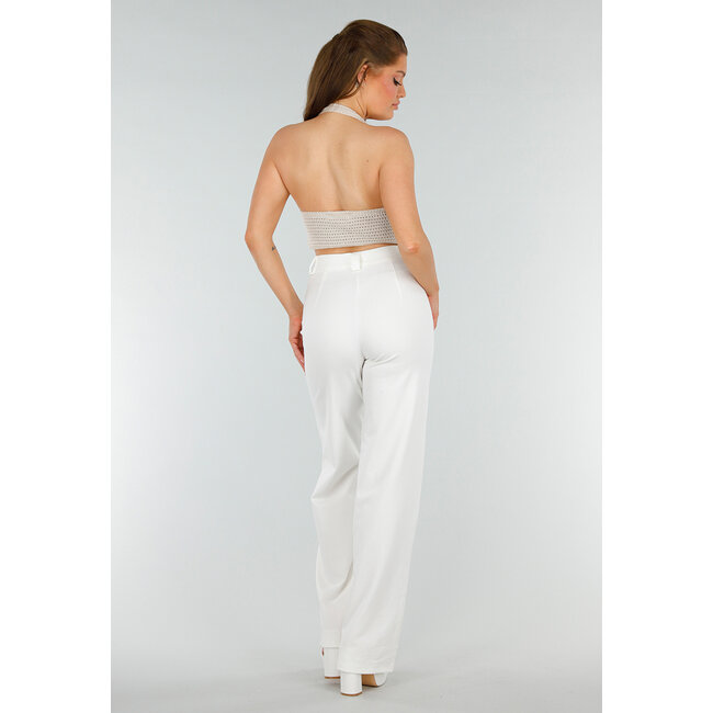 Beigefarbenes gehäkeltes Trägertop mit Stretch und tailliertem Modell