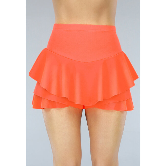 Plissierter Skort in Neonorange
