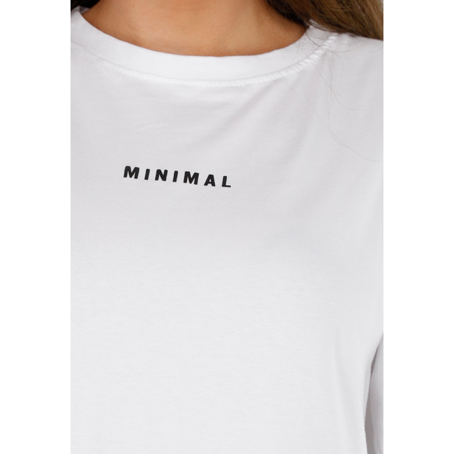Weißes T-Shirt in Übergröße mit minimalem Druck und Stretch