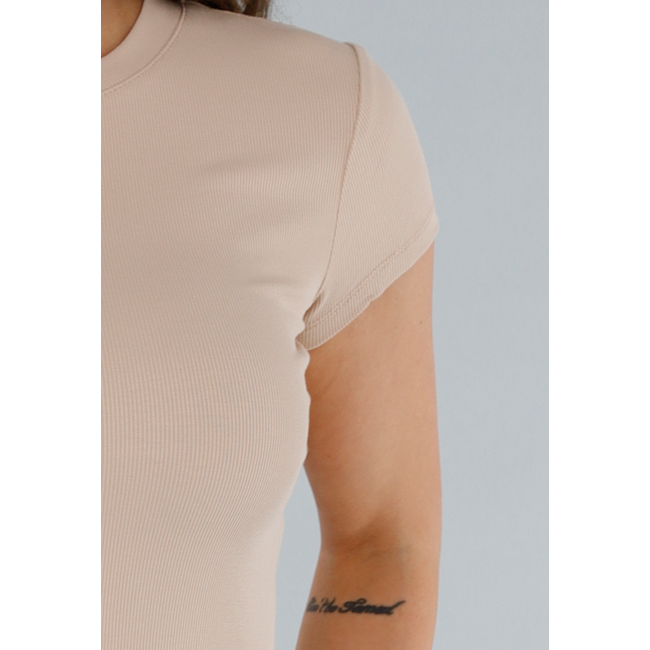 Basic Beige Superstretch T-Shirt