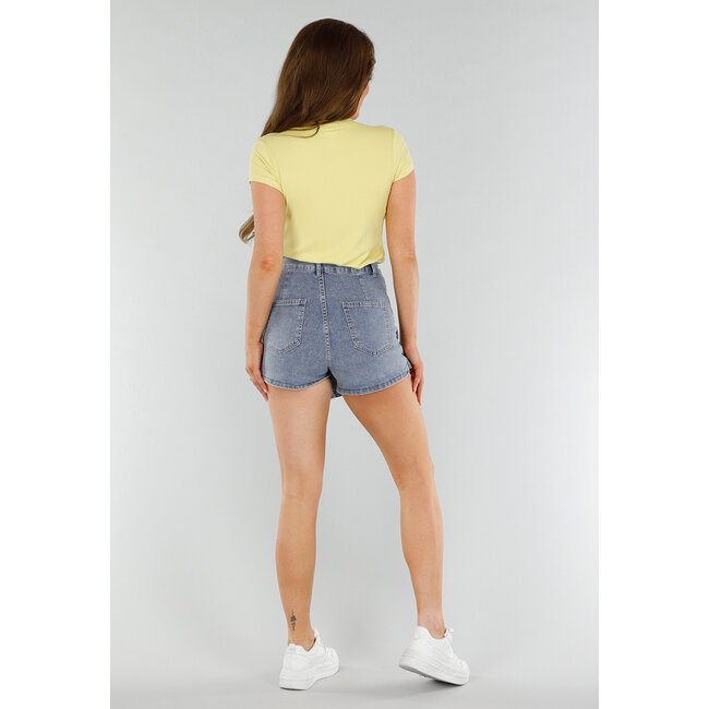 Basic T-Shirt Buttergelb mit Stretch